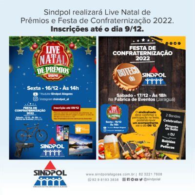 Sindpol Alagoas Sindpol Realizar Live Natal De Pr Mios E Festa De