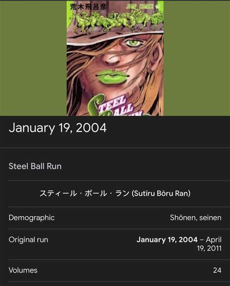 Steel Ball Run Anime Announcement on January 19th? : r/StardustCrusaders