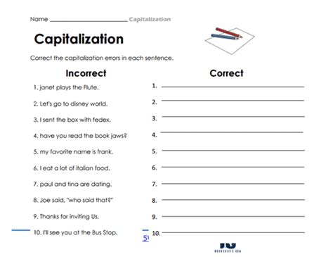 Capitalization Worksheets - 15 Worksheets.com - Worksheets Library 