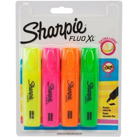 Sharpie Jumbo Highlighter Pens Assorted Ink Pack Of 4 Sharpie