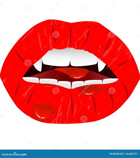 Vampire Lips Stock Vector Illustration Of Human Caucasian 60326442