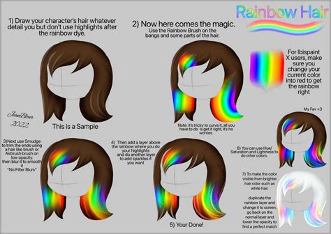 Rainbow Hair tutorial by nightmaria96 on DeviantArt