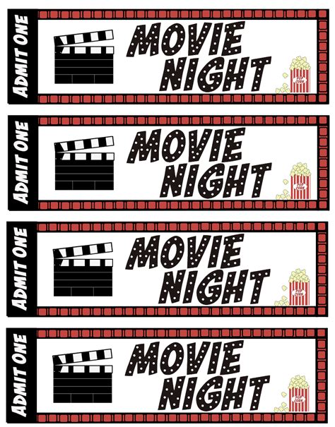 FREE Printable Movie Night Tickets For Your Next Family Movie Night