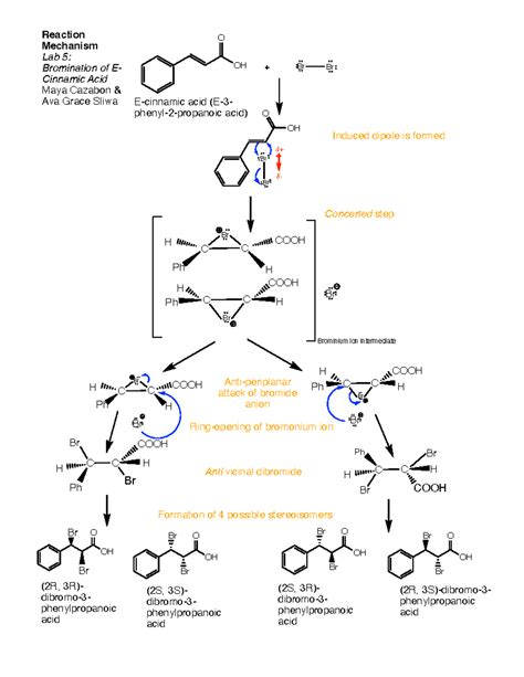 Rxn Mechanism Lab 5 OH O Br Br OH O 𝛿 𝛿 Br Br C C Br H Ph COOH H