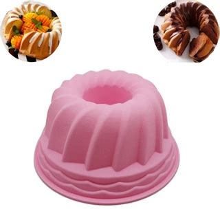 Forma De Silicone Para Bolo Pudim E Torta Grande Furo Shopee Brasil