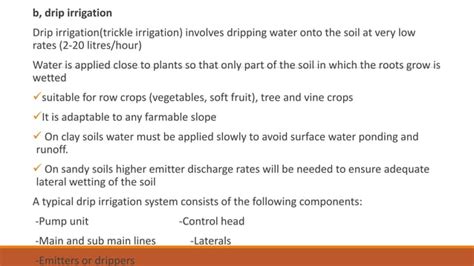 Chapter 4 Irrigation Methods Pptx Free Download