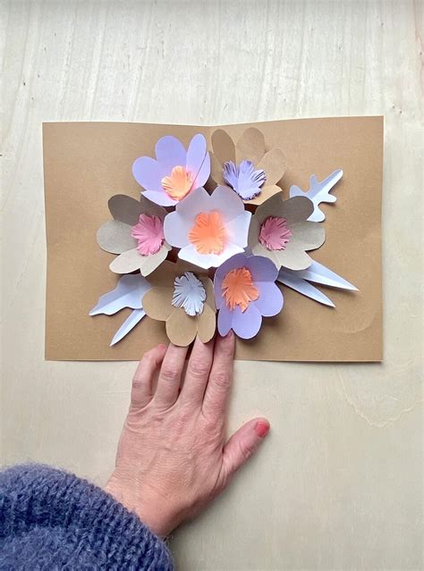 Papierblumen Mit Power Step By Step Eine Pop Up Karte Basteln