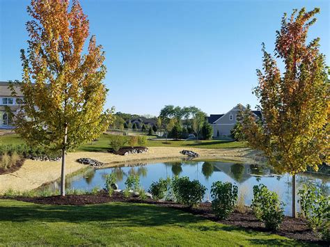 Landscaping Around the Pond - Edward R. James Homes