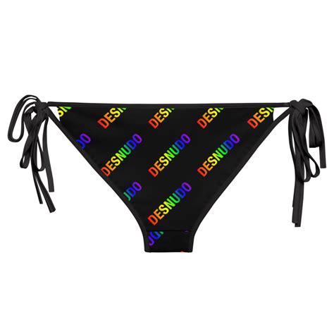 All Over Print Bikini Bottom Black Back View Of Bikini Inside
