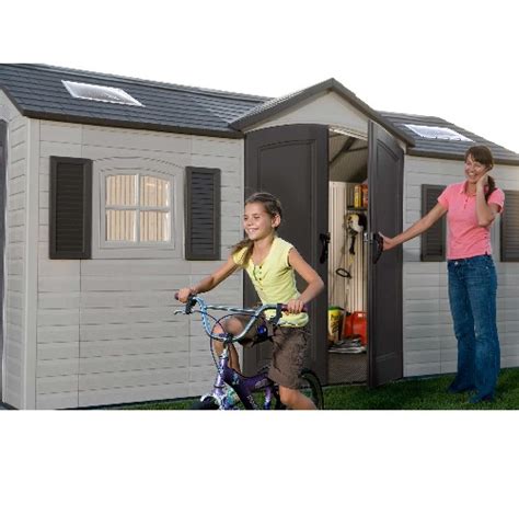 Lifetime 15x8 Dual Entry Storage Shed Plastic Building