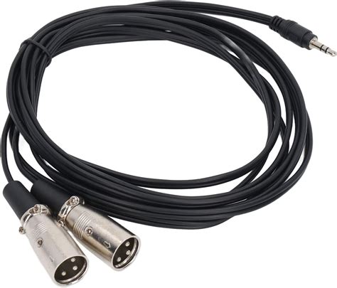 3 5 Mm TRS To Dual XLR Male Cable 10 FT 3 Pin 1 8 Inch TRS To 2 XLR