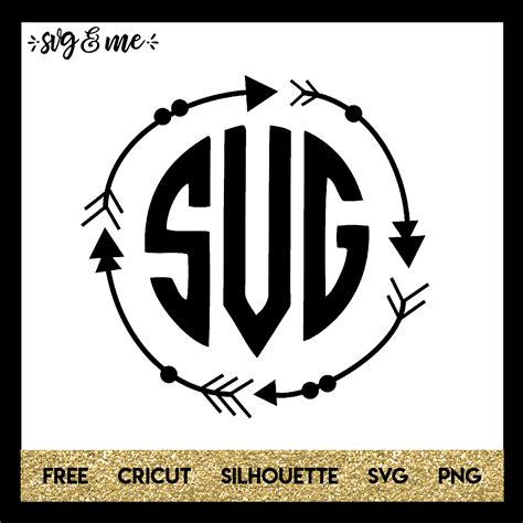 Round Border Svg Arrow Circle Svg Laser Cut Frame Svg Digital File