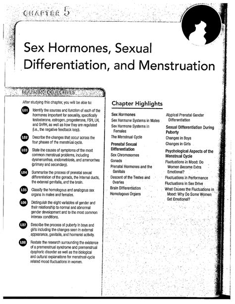 Chapter 5 Sex Hormones Sexual Differentiation And Menstruation Hsci