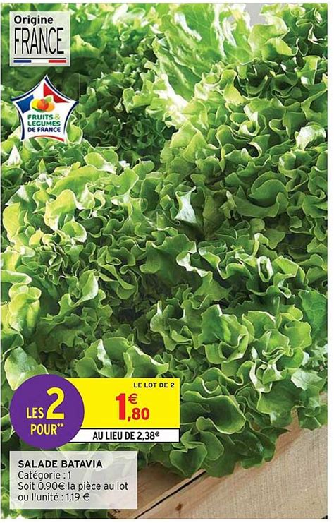 Offre Salade Batavia Chez Intermarche Hyper