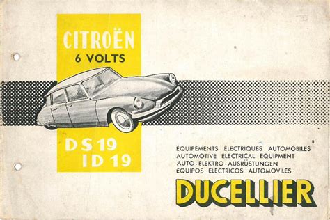 PDF Ducellier Citroën DS19 ID19 6 Volt electrical equipment 6 VOLTS