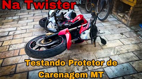 Testando O Protetor De Carenagem MT Na Twister YouTube