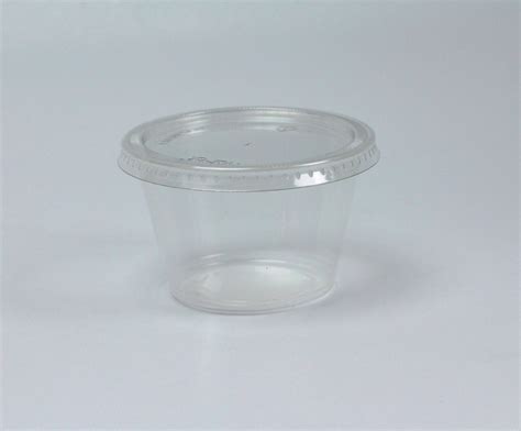 Disposable 4oz Plastic Condiment Cups With Lids Souffle Portion Jello