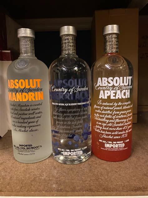 Absolut Vodka Litre On Sale X Bottles Absolut Flavour Vodka Food