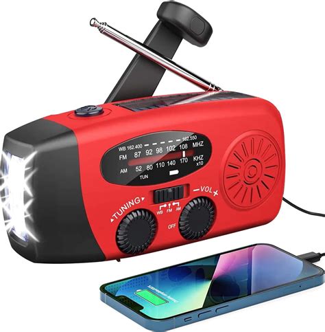 Radio Solaire Durgence Radio Manivelle Auto Aliment E Avec Lampe De