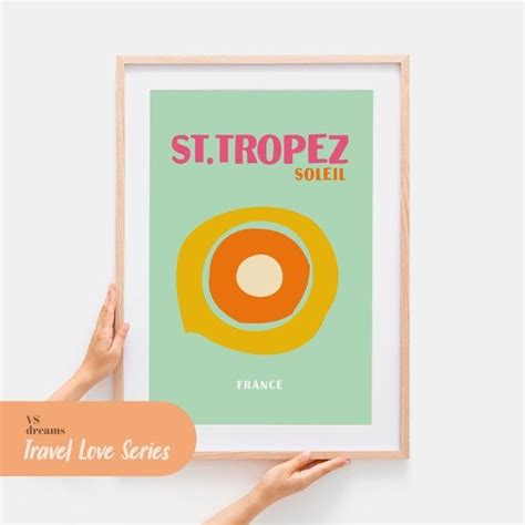 St Tropez Poster St Tropez Print Modern Wall Art France Print