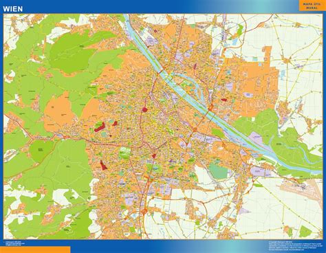 Vienna Wall Map Wall Maps Of He World