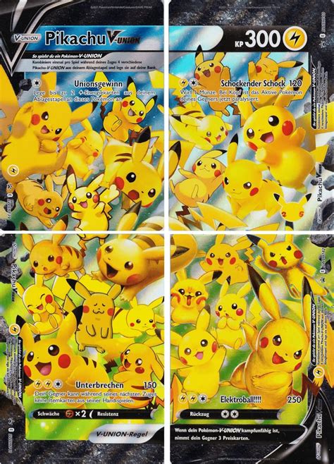 Pikachu V Union Card Set Sword Shield Promo Swsh Trading