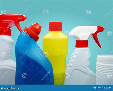 Cleaning Products Around Weekly Cleaning Plan Form With Pen Stock Image ...