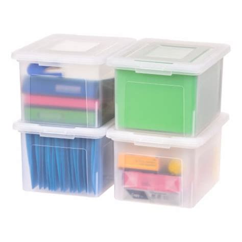 Iris Usa 35 Qt 4pack File Organizer Plastic File Box For Letter Legal