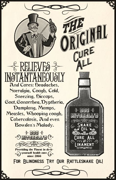 Snake Oil And Medicine Men The Creative Cottage