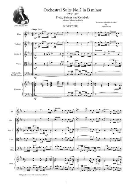 Bach Orchestral Suite No In B Minor Bwv For Flute Strings And