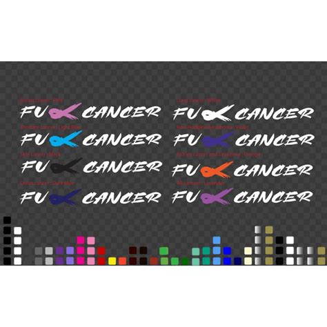 Fuck Cancer Car Decal Sticker Au