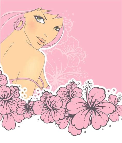 Beauty Floral Woman ⬇ Vector Image By © Sonneon Vector Stock 13279033