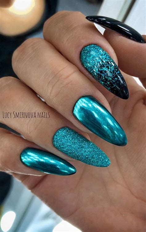 Best 19 Teal Chrome Nails You Must Try This Year