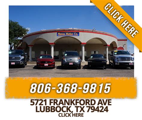 Your Local Lubbock Texas Hayes Motor Co. Save here on expert sales.