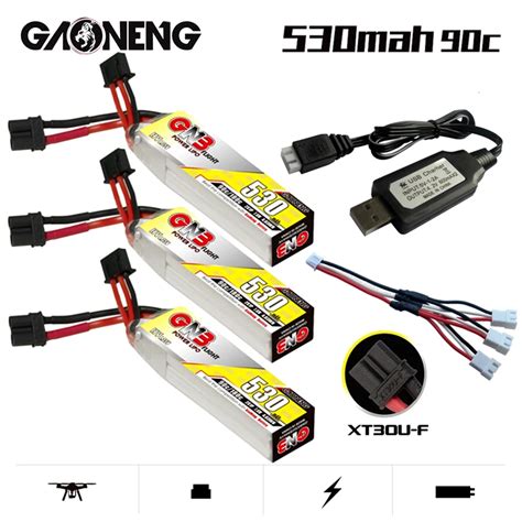 2s 7 6v Gaoneng Gnb Hv Lipo Battery With Charger 530mah 90c 180c Xt30u