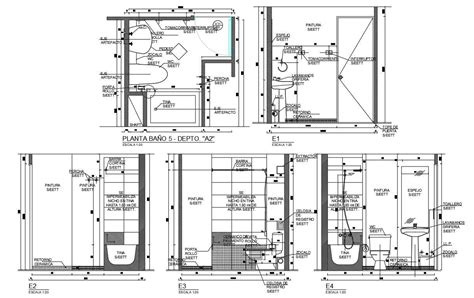 AutoCAD Toilet With Sanitary Ware Plan Design DWG File - Cadbull