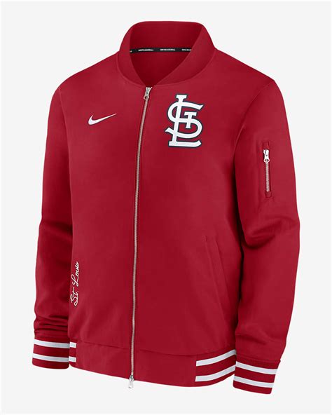 Chamarra bomber Nike de la MLB de cierre completo para hombre St. Louis ...