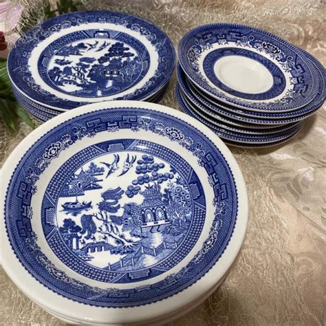 Churchill Dinnerware Table Set Blue S