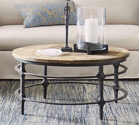 Parquet Round Coffee Table Pottery Barn