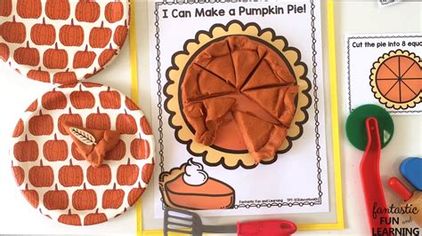 Pumpkin Pie Play Dough Fractions Free Printable Artofit