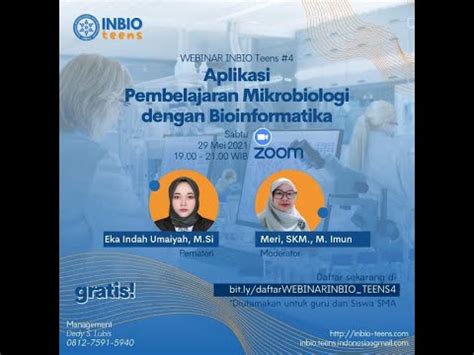 Webinar 4 Aplikasi Pembelajaran Mikrobiologi Dengan Bioinformatika