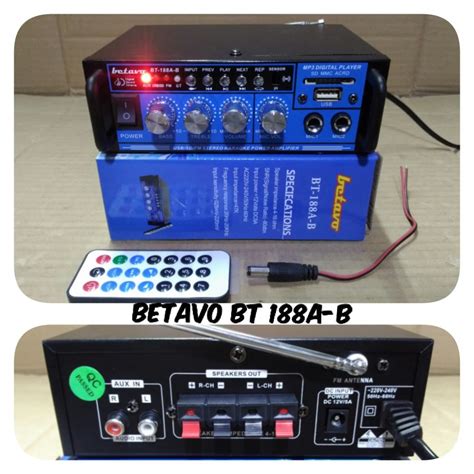 Jual AMPLI MINI BETAVO BT 188A POWER AMPLIFIER MOBIL Shopee Indonesia