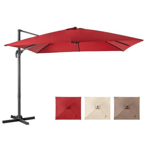 Goplus Parasol De Jardin Double Couche Parasol D Ext Rieur En M Tal