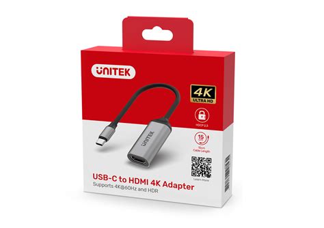 Unitek Usb C To Hdmi 4k Adapter Stream With Hdcp23 Supports A