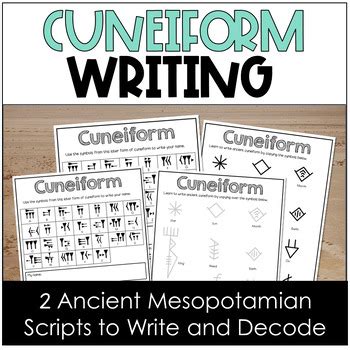 Ancient Mesopotamia Cuneiform Writing Script Activity By Ziggle Learning