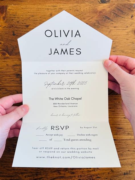 All In One Wedding Invitation Template With Rsvp Card Diy Fold And