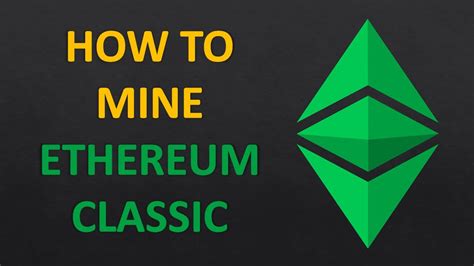 How To Mine Ethereum Classic Step By Step Youtube