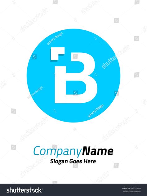 Letter B Initial Logo Circle Template Vector Royalty Free Stock