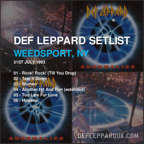 Def Leppard News On Twitter Defleppard Played A Show In Weedsport