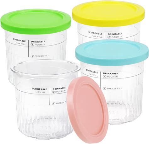 Primafirm Ninja Creami Pints And Lids 4 Pack Ninja Creami